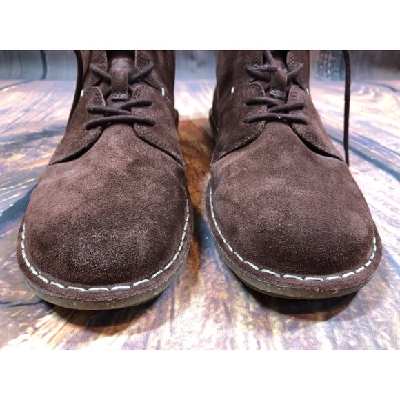 Clarks Tamitha Burgundy Brown Suede Ankle Boots Womens 11 / 42 (t7i) - Picture 8 of 10